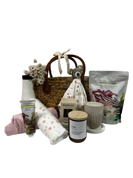 Deluxe Mum and Bub Basket - Grey or Blush